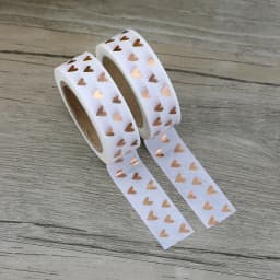 1PC 15mm*10m Heart Foil Washi Tape Japanese Kawaii Scrapbooking Tools Masking Tape Christmas Photo Album Diy Decorative Tapes