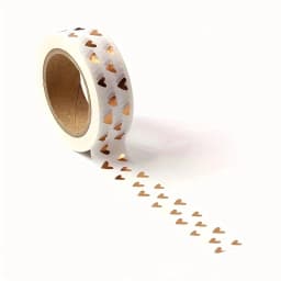 1PC 15mm*10m Heart Foil Washi Tape Japanese Kawaii Scrapbooking Tools Masking Tape Christmas Photo Album Diy Decorative Tapes