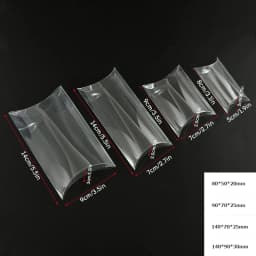 10pcs Pillow Shape Clear PVC Candy Box Transparent Gift Packaging Box Wedding Birthday Party Favors Decor Christmas Box Supplies
