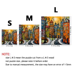 Unique Cartoon City Wooden Puzzle - Creative Irregular Shape Christmas, Birthday, and Holiday Perfect Gift Suitable for Friends