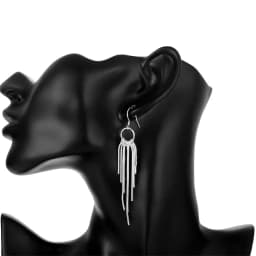 Fine 925 Sterling Silver Jewelry Sets for Women 18 Inches Tassel Lines Necklace Earrings Fashion Party Wedding Christmas Gifts