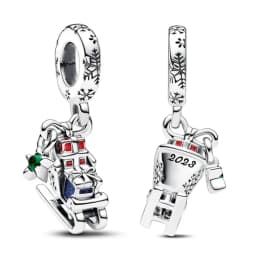 2024 New 925 Sterling Silver Christmas Santa Snowman Stars Pendant Charms Beads fit Original Pendant Bracelet DIY Women Jewelry