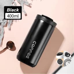400ml Stainless Steel Thermal Coffee Mug 304 Thermos Mug Leak Proof Portable Travel Thermal Cup Water Bottle Christmas Gifts