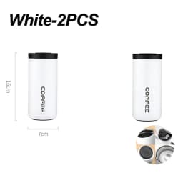 400ml Stainless Steel Thermal Coffee Mug 304 Thermos Mug Leak Proof Portable Travel Thermal Cup Water Bottle Christmas Gifts