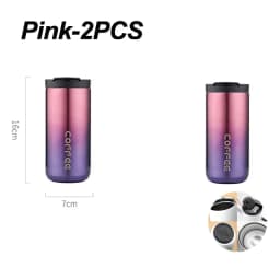 400ml Stainless Steel Thermal Coffee Mug 304 Thermos Mug Leak Proof Portable Travel Thermal Cup Water Bottle Christmas Gifts