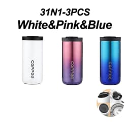 400ml Stainless Steel Thermal Coffee Mug 304 Thermos Mug Leak Proof Portable Travel Thermal Cup Water Bottle Christmas Gifts