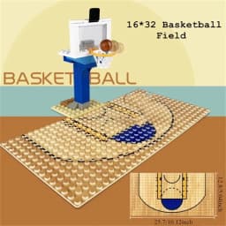 1pc 16*32 Dots Base Plate Basketball Football Baseplate For Figure Field Court Block DIY Toys Christmas Gift for Children