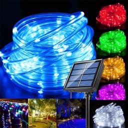 7m/12m/22m/32m Garland Tube Strip Lights Outdoor Waterproof Led Solar Rope String Light for Garden Christmas Camping Decoration