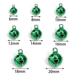 10-50pcs/lot Colored Jingle Bells Bead Pendant Round Mini Bell Charms For Bracelet Jewelry Making DIY Christmas Party Decoration