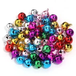 10-50pcs/lot Colored Jingle Bells Bead Pendant Round Mini Bell Charms For Bracelet Jewelry Making DIY Christmas Party Decoration