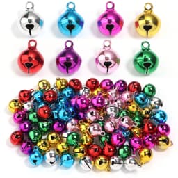10-50pcs/lot Colored Jingle Bells Bead Pendant Round Mini Bell Charms For Bracelet Jewelry Making DIY Christmas Party Decoration