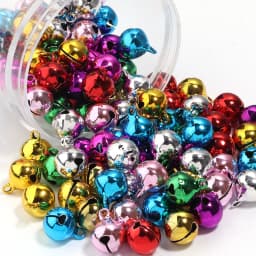 10-50pcs/lot Colored Jingle Bells Bead Pendant Round Mini Bell Charms For Bracelet Jewelry Making DIY Christmas Party Decoration