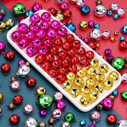 10-50pcs/lot Colored Jingle Bells Bead Pendant Round Mini Bell Charms For Bracelet Jewelry Making DIY Christmas Party Decoration