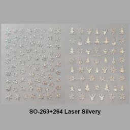 2pc Holographic Christmas Nail Art Stickers Iridescent Laser Snowflake Deer Tree Winter Slider Decals New Year Manicure Supplies