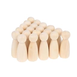 30pcs Unfinished Wooden Mushroom or 20pcs Mini Doll for Arts and Crafts DIY Projects Ornaments Kids Birthday Christmas Gifts