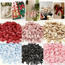 200pcs 2.5cm Mini Satin Ribbon Bows DIY Crafts Accessories Wedding Christmas Party Envelope Gift Packaging Decoration