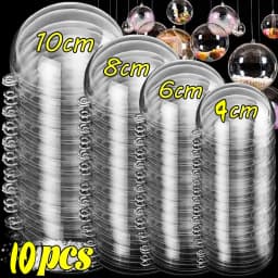 Transparent Christmas Balls Plastic Fillable DIY Empty Ball Hanging Ball for Xmas Tree Pendent Ornaments New Year Party Decor