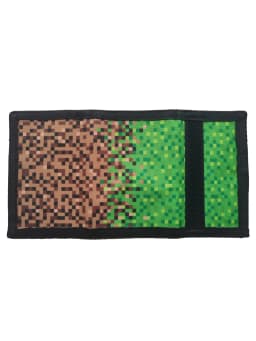 Mosaic Kid Wallets for Girls Boys Canvas Trifold Wallets with Sticker and Zipper Pocket for Teens Birthday Christmas Gift