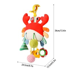 Christmas Decoration Baby Plush Toys, Stroller Toy With Sensory Details Car Seat Toys, Hanging Rattle Toys For Crib Mobile, Newb