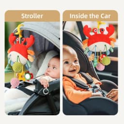 Christmas Decoration Baby Plush Toys, Stroller Toy With Sensory Details Car Seat Toys, Hanging Rattle Toys For Crib Mobile, Newb