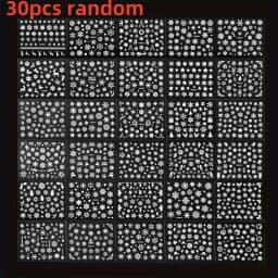 30pcs Sheets Christmas 3D Nail Art Stickers Decals Nail Art Supplies for Women And S - Self-Adhesive Cartoon Snowflake Snowman
