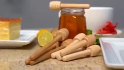 10/20/40Pcs Wooden Honey Dipper 8cm Honey Stirrers Jam Stir Sticks for Honey Jar Dispense Drizzle Honey Christmas Gift
