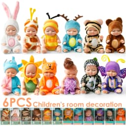 6-12Pcs Reborn Doll Kit Toy Simulation Princess Dolls Toy Mini Cute Sleeping Baby with Clothes Christmas Birthday Christmas Gift