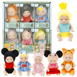 6-12Pcs Reborn Doll Kit Toy Simulation Princess Dolls Toy Mini Cute Sleeping Baby with Clothes Christmas Birthday Christmas Gift