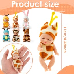 6-12Pcs Reborn Doll Kit Toy Simulation Princess Dolls Toy Mini Cute Sleeping Baby with Clothes Christmas Birthday Christmas Gift