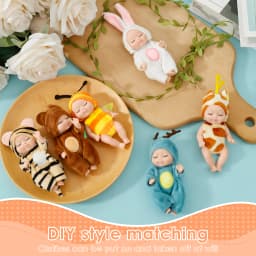 6-12Pcs Reborn Doll Kit Toy Simulation Princess Dolls Toy Mini Cute Sleeping Baby with Clothes Christmas Birthday Christmas Gift