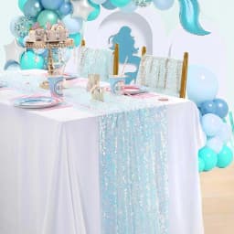 Christmas Sequin Table Runner Iridescent Table Runner Mermaid Party Table Runner for Wedding Birthday Party Decor