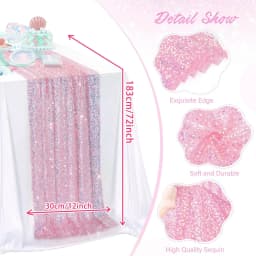 Christmas Sequin Table Runner Iridescent Table Runner Mermaid Party Table Runner for Wedding Birthday Party Decor