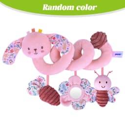 Infant Carseat Sensory Toys Hanging Stroller Accessories Toys with Mirror, BB Squeaker and Rattles, Ideal Christmas Gifts