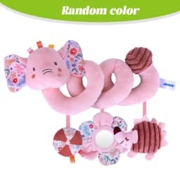 Infant Carseat Sensory Toys Hanging Stroller Accessories Toys with Mirror, BB Squeaker and Rattles, Ideal Christmas Gifts