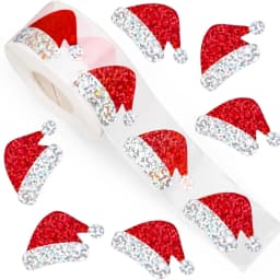 500pcs Laser Cartoon Christmas Stickers Christmas Gift Wrapping Label Sticker Reward Stickers Scrapbook Stationery, 3cm