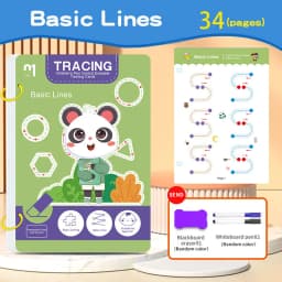 32-Page Reusable Magic Practice Notebook Set | Whole Brain Development, Writing Training, and Art Education Handbook | Learn Writing Skills, Paper Materials, Durable Binding | Color Pages | Christmas Gifts
