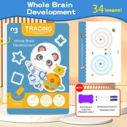 32-Page Reusable Magic Practice Notebook Set | Whole Brain Development, Writing Training, and Art Education Handbook | Learn Writing Skills, Paper Materials, Durable Binding | Color Pages | Christmas Gifts