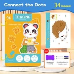 32-Page Reusable Magic Practice Notebook Set | Whole Brain Development, Writing Training, and Art Education Handbook | Learn Writing Skills, Paper Materials, Durable Binding | Color Pages | Christmas Gifts