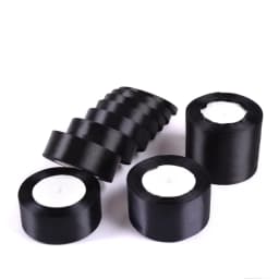 6-10-12-15-20-25-30-40-50-80mm Black Satin Ribbon Christmas Wedding Birthday Party Gift Wrapping Silk Ribbons DIY Accessory Bow