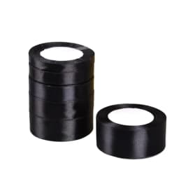 6-10-12-15-20-25-30-40-50-80mm Black Satin Ribbon Christmas Wedding Birthday Party Gift Wrapping Silk Ribbons DIY Accessory Bow