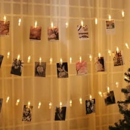 LED String Lights Photo Clip USB Outdoor Battery Operated Garland Christmas Decoration Holiday Party Wedding Xmas Fairy Lighting