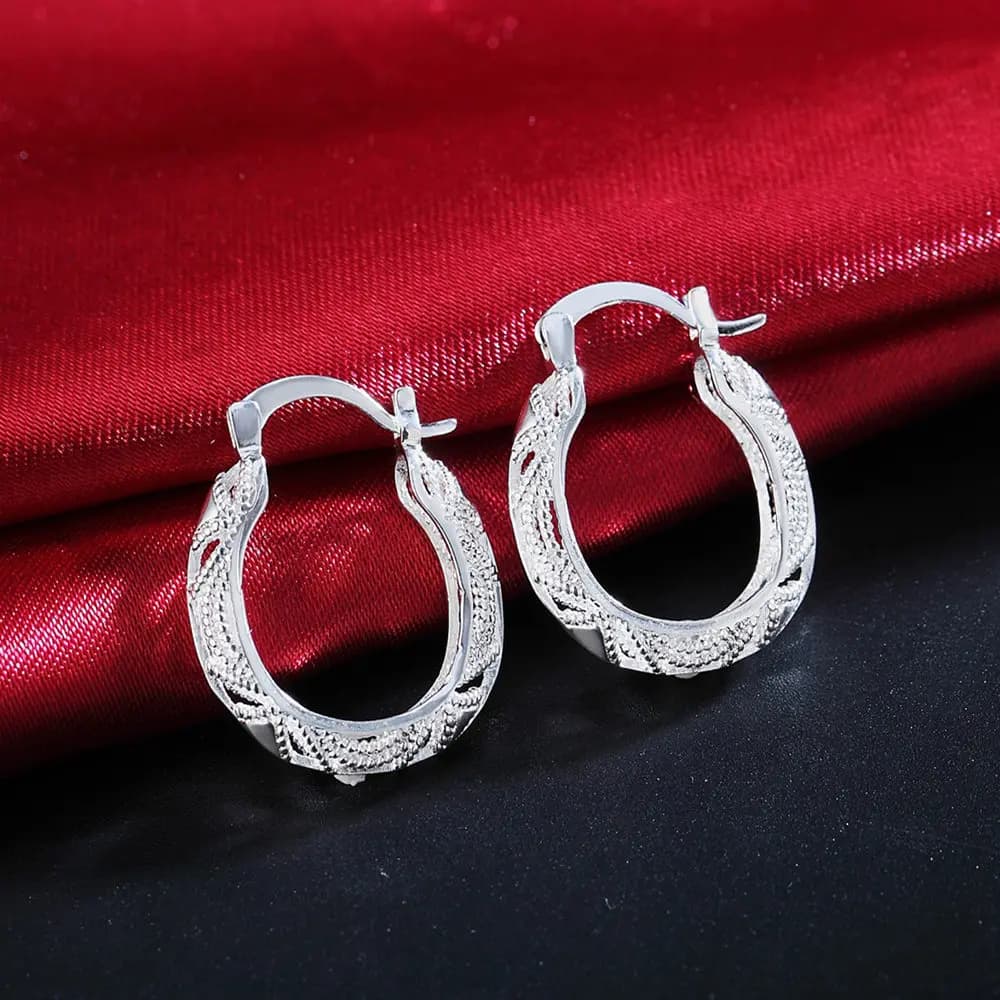 Hot korean popular Retro 925 Sterling Silver earrings for woman high quality Fashion party Wedding Jewelry Christmas Gifts