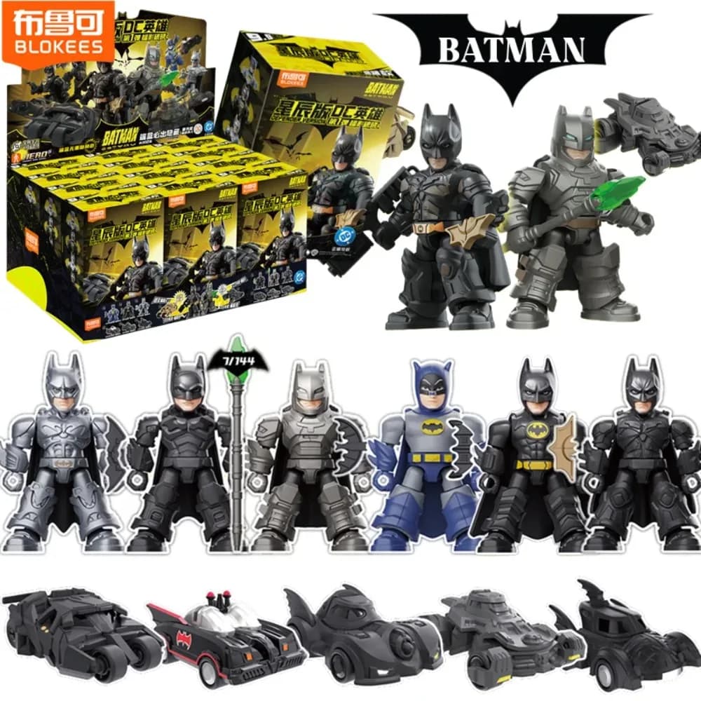 Genuine Blokees DC Marvel Hero Batman Star Edition Series Blind Box Toy Batman Motorcycle Collectible Perfect Christmas Gift