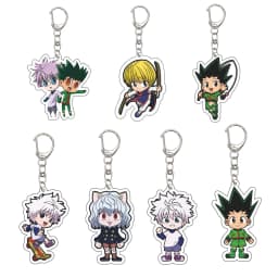 55MM Anime HUNTER HUNTER Keychain GON FREECSS/Killua Zoldyck/Leorio PaladiKnight Key Chain Acrylic Model Plate Christmas Gifts