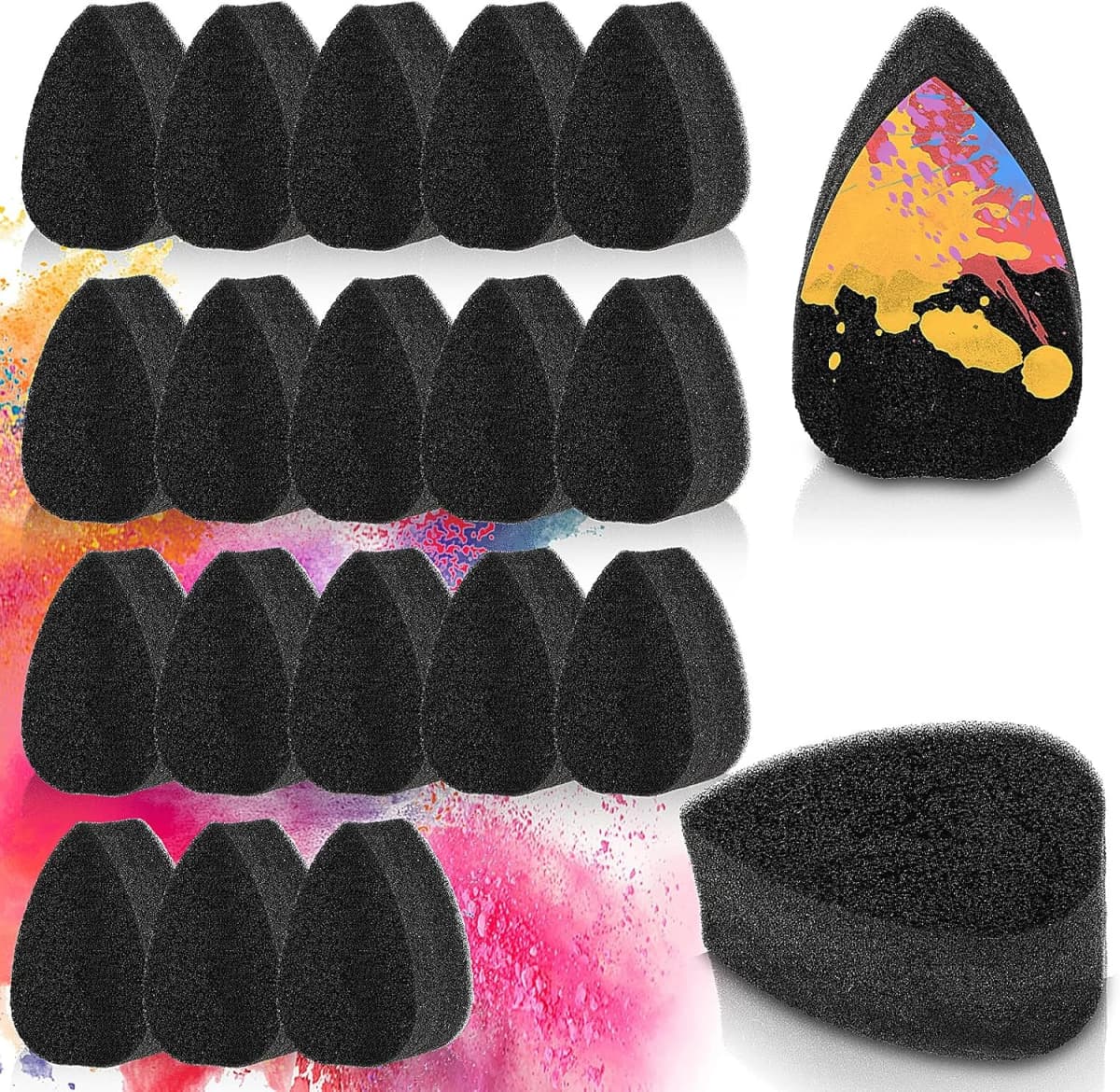 20 piece set of human body painted sponge water droplet shaped adult art creation suitable for Halloween and Christmas makeup