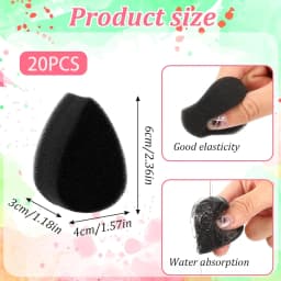 20 piece set of human body painted sponge water droplet shaped adult art creation suitable for Halloween and Christmas makeup