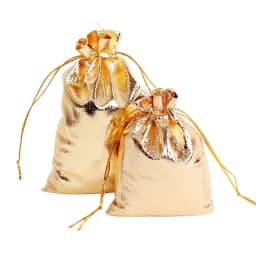 10pcs 9 Sizes (5*7-20*30cm) Gift Bags Gold Silver Color Drawable Organza Pouch Christmas Wedding Gift Jewelry Craft Candy Bags