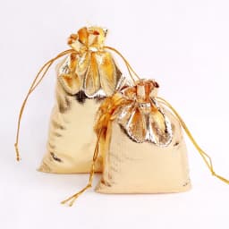10pcs 9 Sizes (5*7-20*30cm) Gift Bags Gold Silver Color Drawable Organza Pouch Christmas Wedding Gift Jewelry Craft Candy Bags