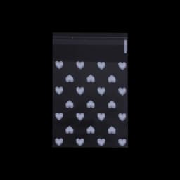 50Pcs/Lot Plastic Transparent Heart Candy Self Adhesive Bags Jewelry Storage For Party Pouch Christmas Gift Packaging Bags
