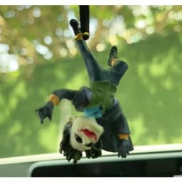 Joker Car Resin Pendant Creative Car Rearview Mirror Cowhide Lrope Cartoon Pendant Christmas Gift 2024 New Product